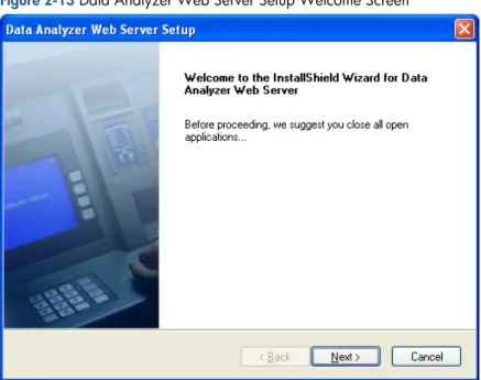 Figure 2-13 Data Analyzer Web Server Setup Welcome Screen 