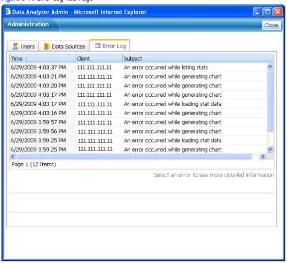 Figure 3-16 Error Log Tab Page 