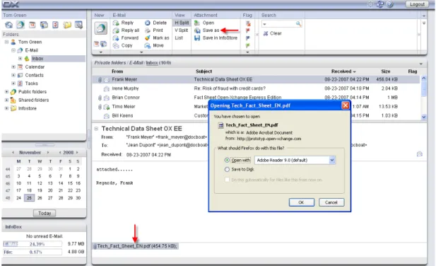 Figure 2.2. Saving E-Mail attachments