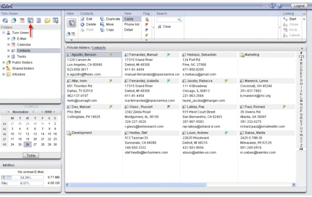 Figure 3.1. The Contacts module