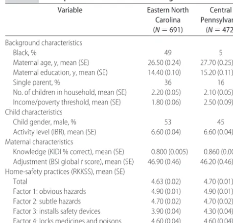TABLE 1Descriptive Statistics of Each Rural Region