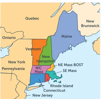 FIGURE 1. Geographic footprint of Independent  System Operator of New England (ISO-NE)