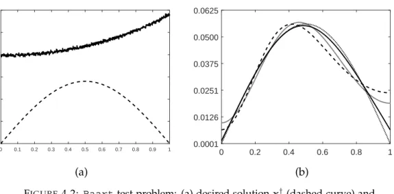 Figure 4.3(b) displays the RRE in the approximated solutions determined by Algorithm 4.1 for the α