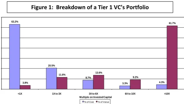 Figure 1:  Breakdown of a Tier 1 VC’s Portfolio 