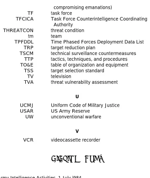 table of organization and equipment tactics, techniques, and procedures target selection standard 
