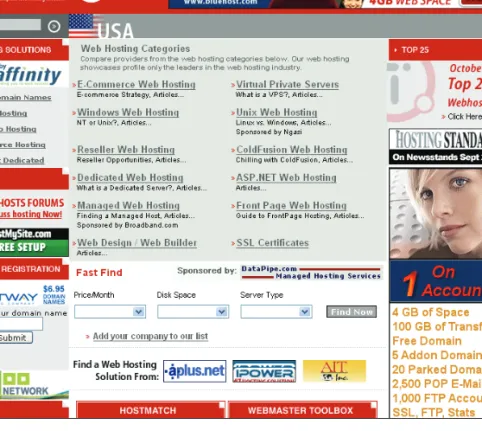 FIGURE 9-11 TopHosts.com home page