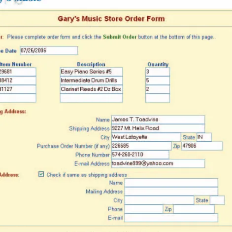 Figure 9-3 illustrates the problems that shoppers faced with forms-based ordering systems.