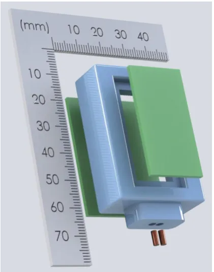 Figure 2   Schematic diagram of sensor head components that are contained within the sensor body shown as the box with the dashed lines