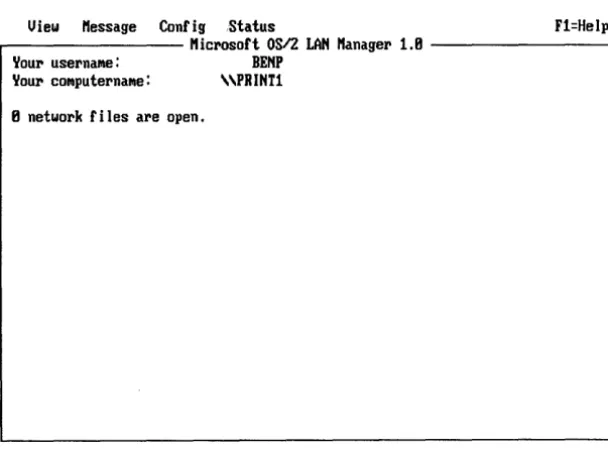 Figure 2-1. Initial LAN Manager Screen 