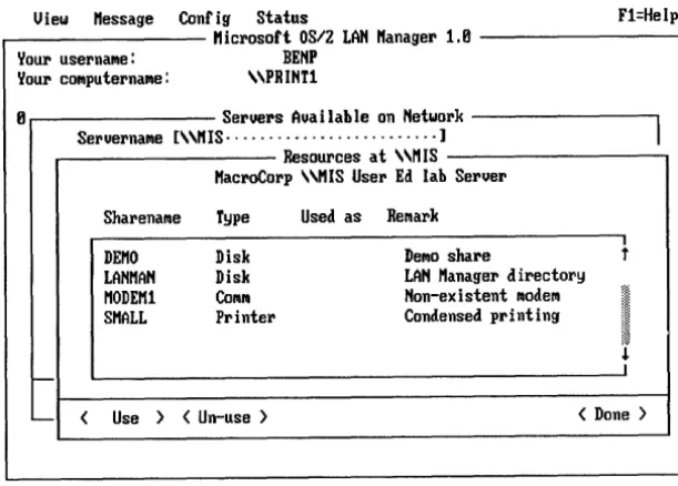 Figure 2-7. Resources at (Server) Dialog Box 
