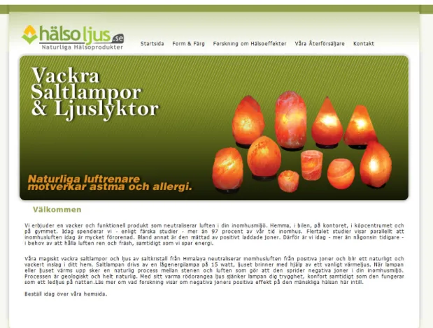 Figure 1 - Old website home page