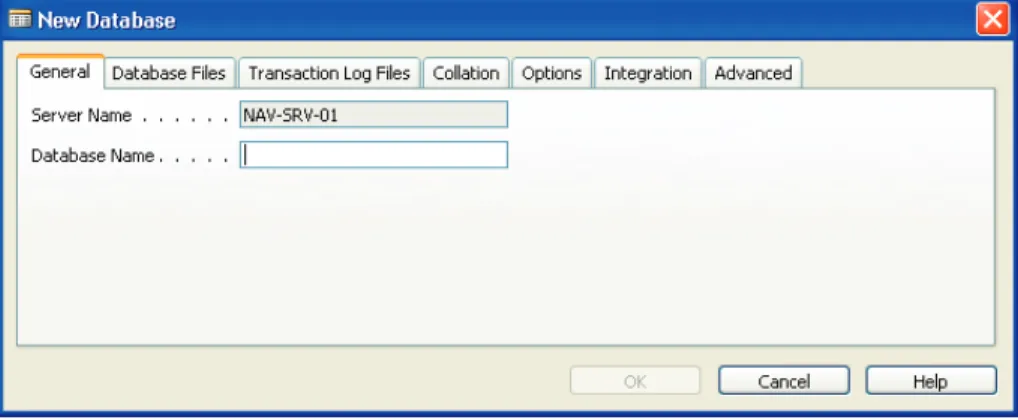 FIGURE 2.5 THE NEW DATABASE WINDOW 