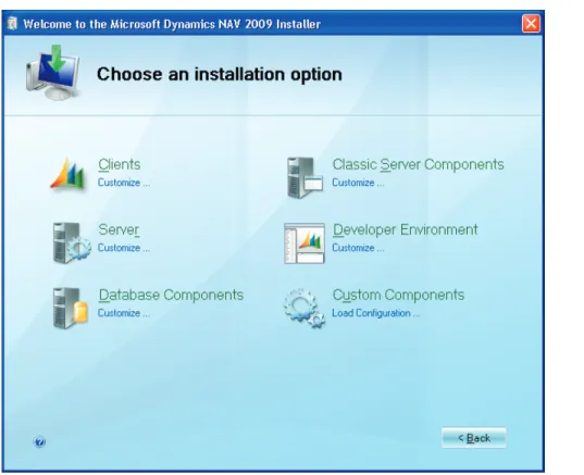 FIGURE 3.2 THE MICROSOFT DYNAMICS NAV 2009 INSTALLER 