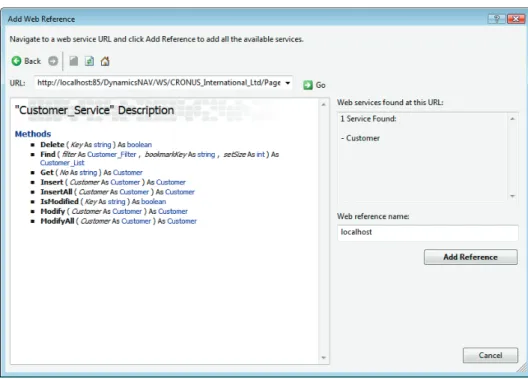 FIGURE 13.8 THE CUSTOMER WEB SERVICE DESCRIPTION 
