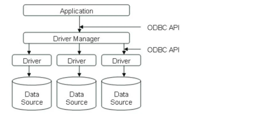 FIGURE 13.11 MICROSOFT DYNAMICS NAV ODBC ARCHITECTURE There can be multiple drivers and data sources which allow the application to  simultaneously access data from more than one data source