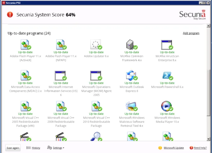 Figure 2: First Time Opening PSI - Up-to-Date Section 