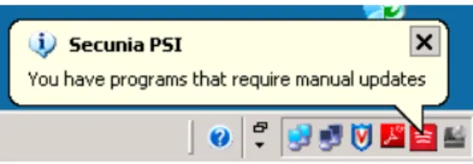 Figure 3: Downloading Update  Figure 4: Examining Program  Figure 5: Manual Update Required 