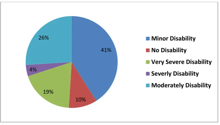 Figure 1.2: Percentage of disability due to stroke 
