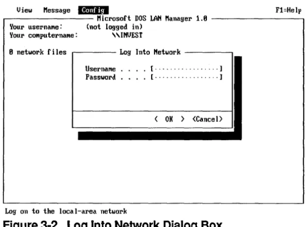 Figure 3-2. Log Into Network Dialog Box 
