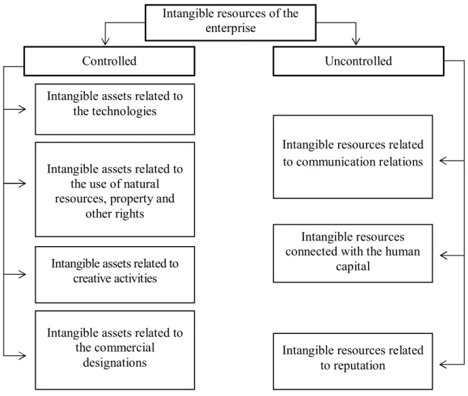 Fig. 2. Classification of intangible resources 