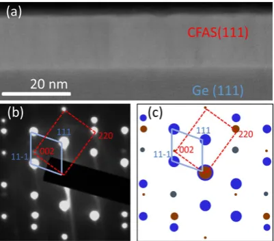 Figure 1. (a) Low magnification overview HAADF STEM image showing that the film is uniform with a thickness of ~18 nm