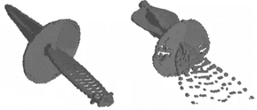 Figure 5. CALE model of a baseline hemispherical shaped charge.  