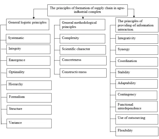 Figure 1. Principles of formation of supply chains in the agricultural sector 