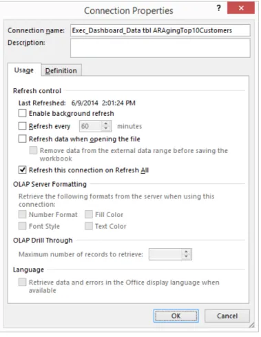 Figure 12 - Connection Properties Dialog Box 