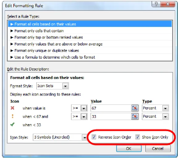Figure 24 - Adjusting Conditional Formatting Rules 