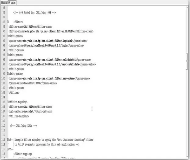 Figure 5. Edited web.xml