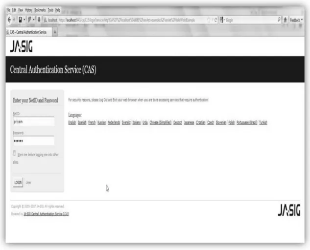 Figure 6. CAS login page