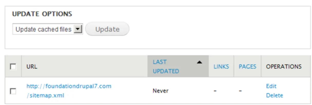 Figure A-5. Navigate  to configuration  ➤  XML sitemap to set up and configure the module