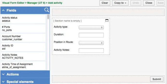 Figure 25: Context layout copying for other user typesFigure 24: 'Visual Form Editor' screen