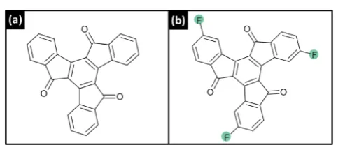 Fig. 1Chemical structures of (a) truxenone and (b) F3-truxenone.