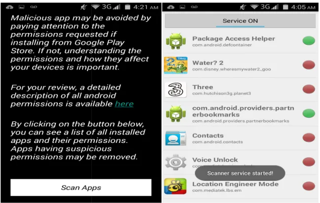 Figure 3: The app home page and activity list Figure 3: The app home page and activity list