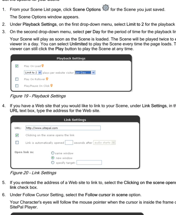 Figure 19 - Playback Settings 