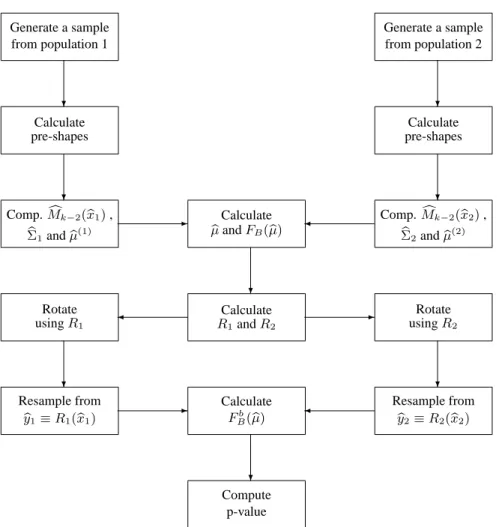 Figure 3.1: Simulation study diagram. This diagram is for the case of two populations