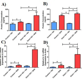Figure 1.6: Octn1 protects against the release and expression of pro-inflammatory mediators