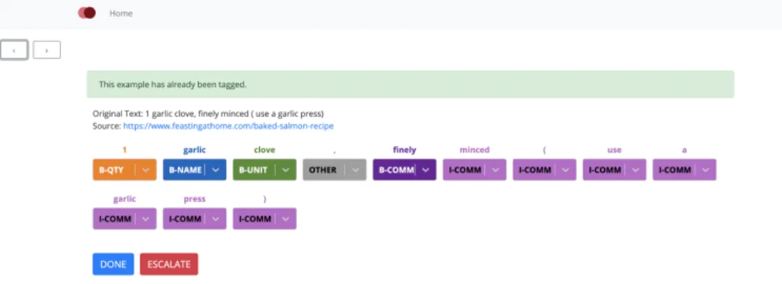 Figure 3: Example tagging tool