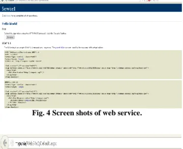 Fig. 4 Screen shots of web service. 