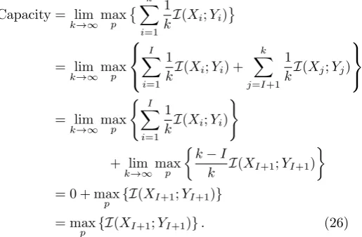 Table 1: Error patterns and the probabilities for ISI length I = 2.
