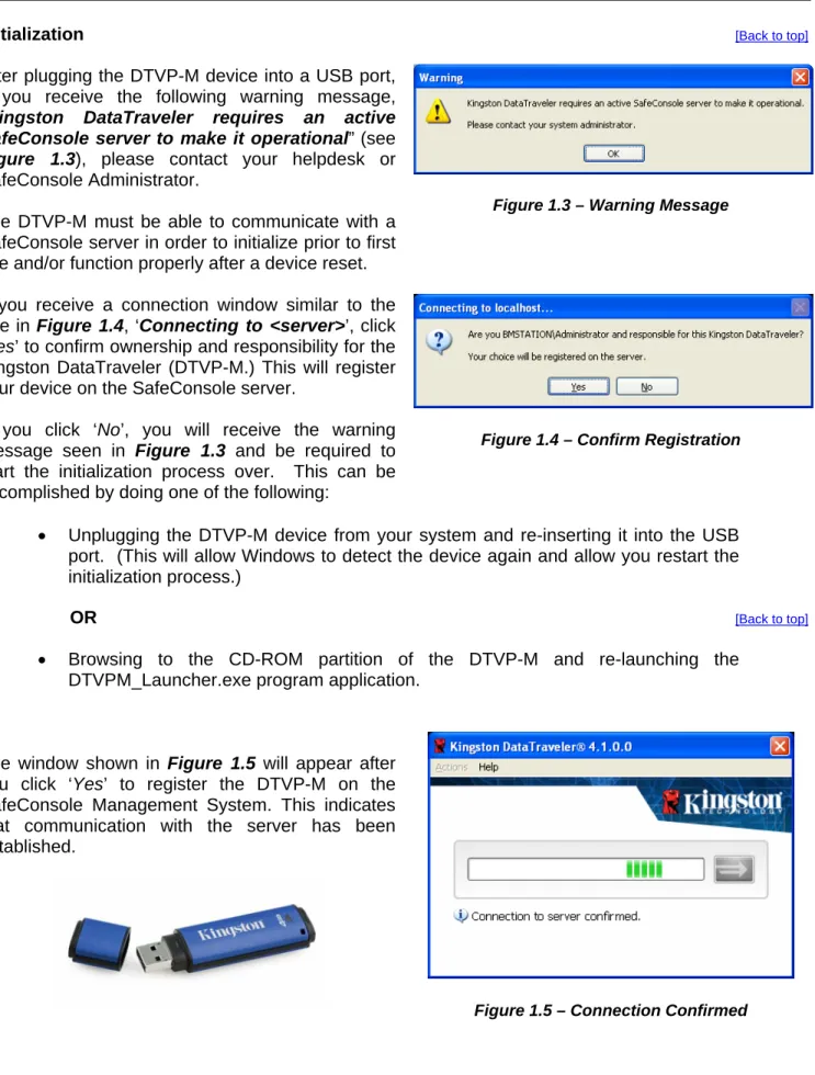Figure 1.3 – Warning Message
