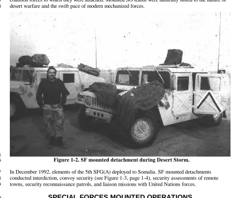Figure 1-2. SF mounted detachment during Desert Storm.