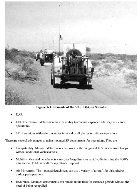 Figure 1-3. Elements of the 5th SFG(A) in Somalia.