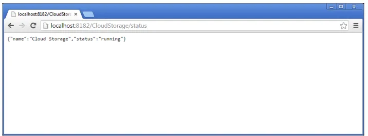 Figure 5: Response of the RESTful Status Interface 