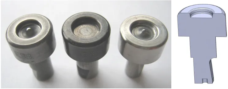 FIGURE 6. ―Typical dies for SPR and a cross-section.