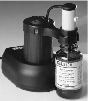 Figure 2(See Colour Plate 33) An electropneumatically operated spray system for TLC. (Reproduced with the permission of MerckLtd., UK.)