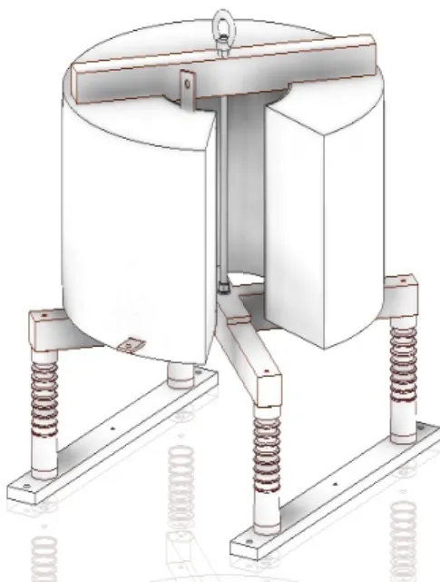 Figure 1: Air-Core Reactor on Post Insulators  The  inductance  of  air-core  reactors  is  to  the  largest  extent  defined  by  the  winding  itself  with  some small influence of the coupling between the  phases  of  a  winding  system