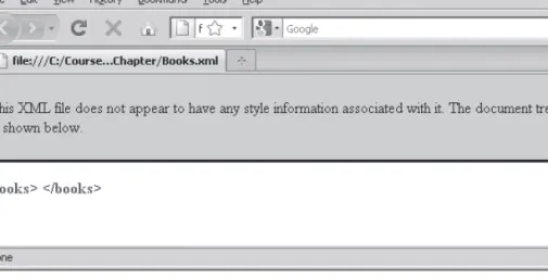 Figure 1-7  Books.xml in Firefox